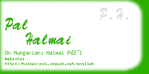 pal halmai business card